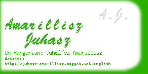 amarillisz juhasz business card